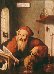 St. Hieronymus, nach einem Gemälde von Quentin Massys oder Metsys (1466-1530)